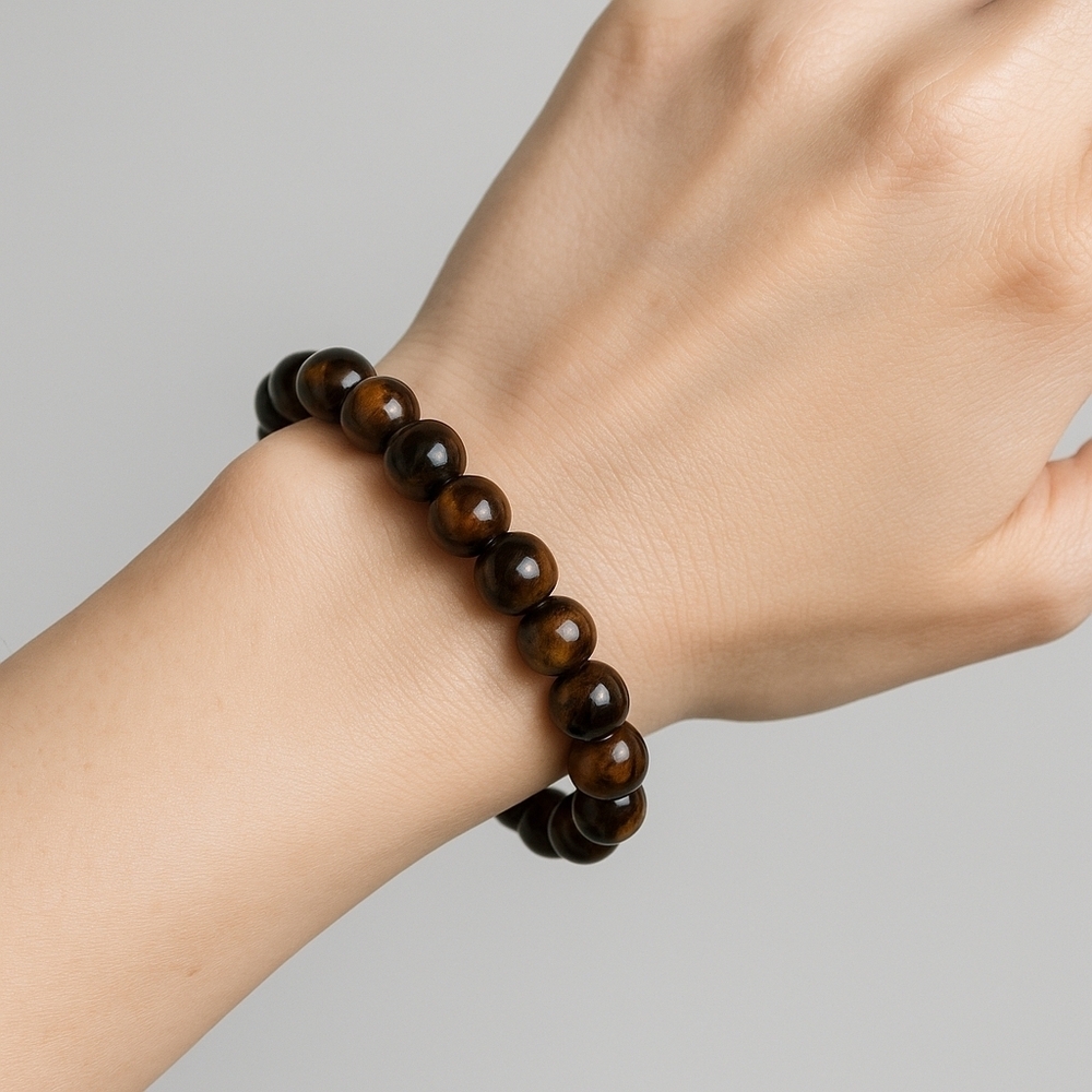 Tiger Eye Beaded Bracelet Unisex - Picture 7 of 7